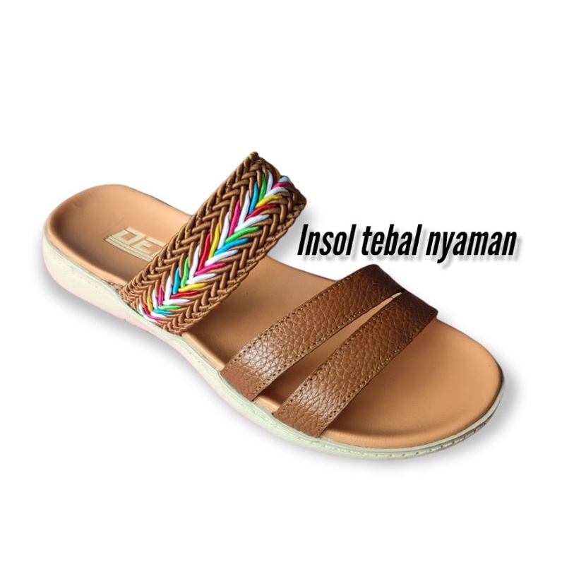 Sandal Wanita Kulit Asli Terbaru/Sandal Wanita fashion Butik