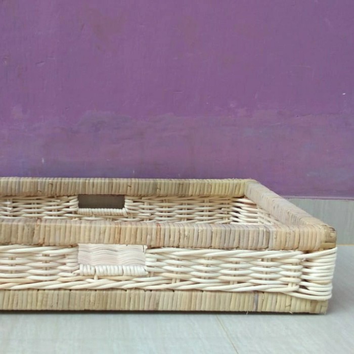 KERANJANG ROTAN PERSEGI PANJANG 50X30X10 CM