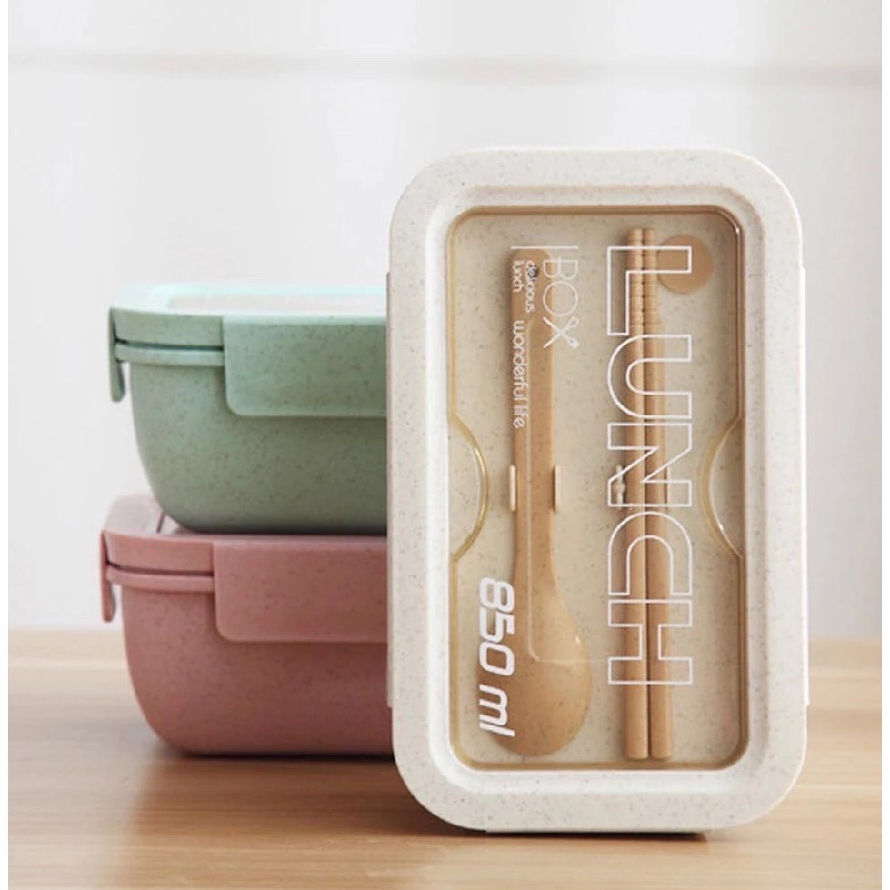 Lunch Box Warna 1100ML Sendok+Sumpit (LB1100) - Tempat Makan