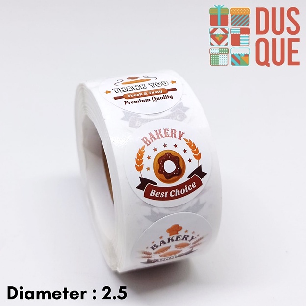 

(10 PCS) STIKER BAKERY / STIKER MOTIF ROTI / STICKER THANK YOU BAKERY / STICKER BAKERY