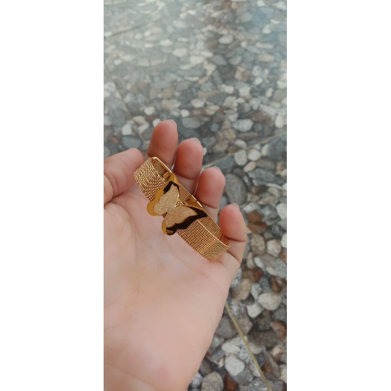 gelang emas muda kadar 15%,berat kupu" 4 gram