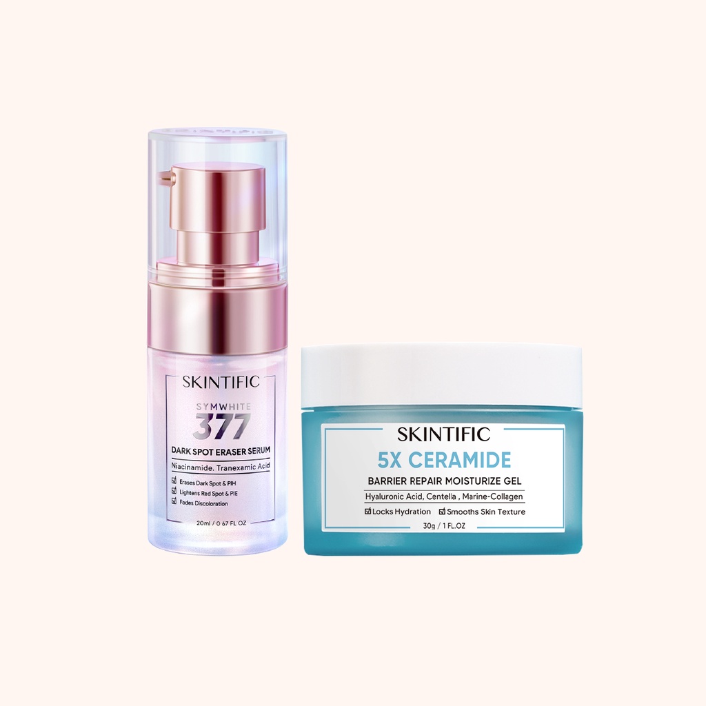 SKINTIFIC Symwhite 377 Dark Spot Serum 20ml &amp; 5X Ceramide Barrier  Moisture Gel 30g