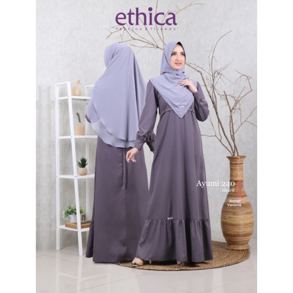 GAMIS ETHICA AYUMI 240 UNGU ABU COKLAT