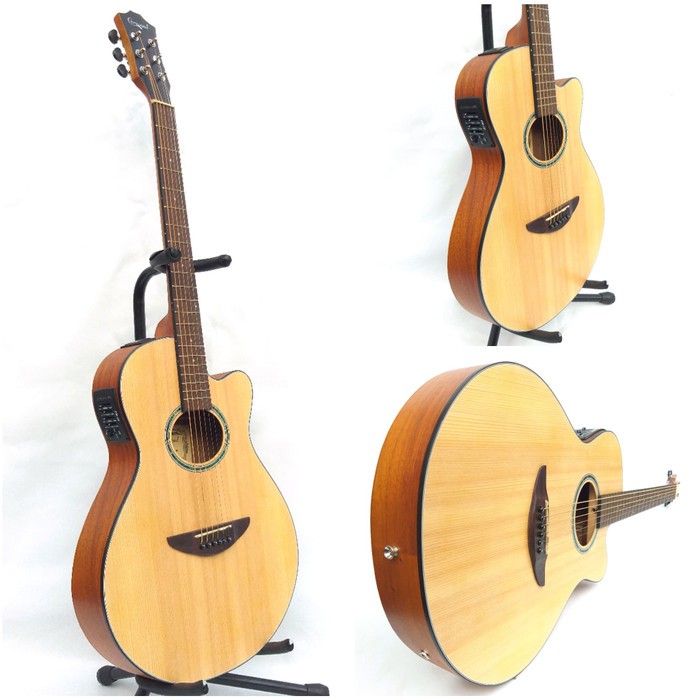 Gitar Akustik Elektrik Tuner Camwood IWC-38NA Body Slim Original