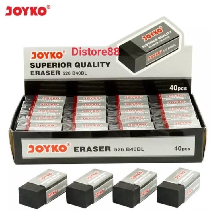 

Penghapus Pensil /Stip/Eraser Joyko kecil B40 /526-B40BL Hitam ( 1Box 40pcs )