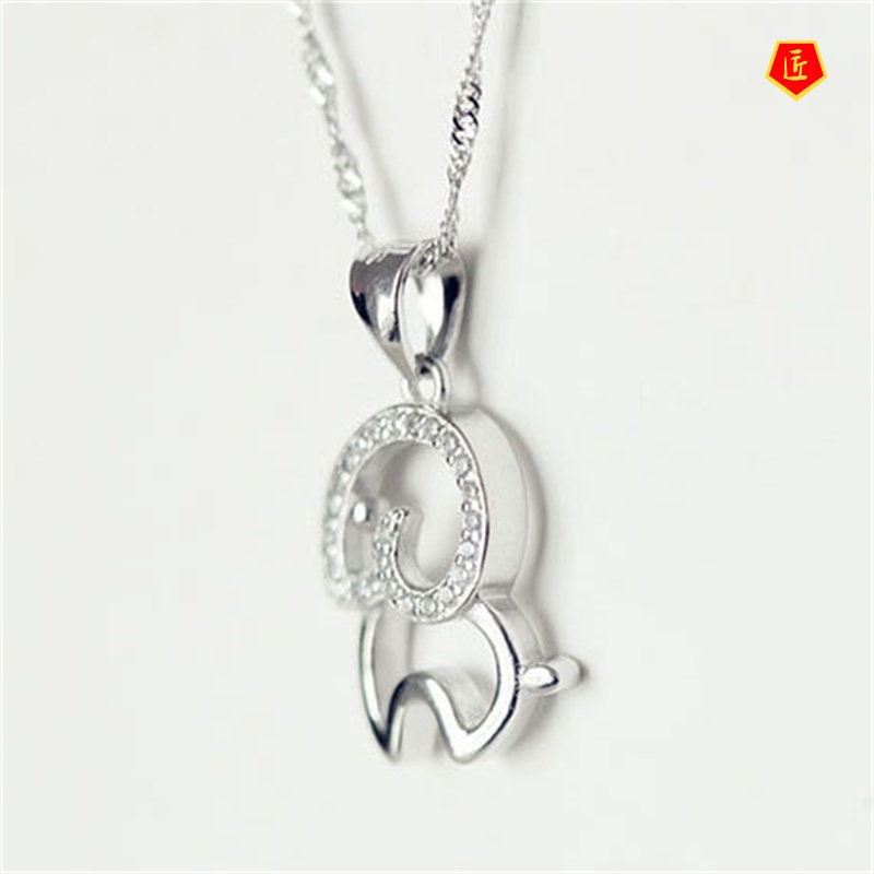 [Ready Stock]Zodiac Sheep Hollow out Silver Necklace Elegant Fashion