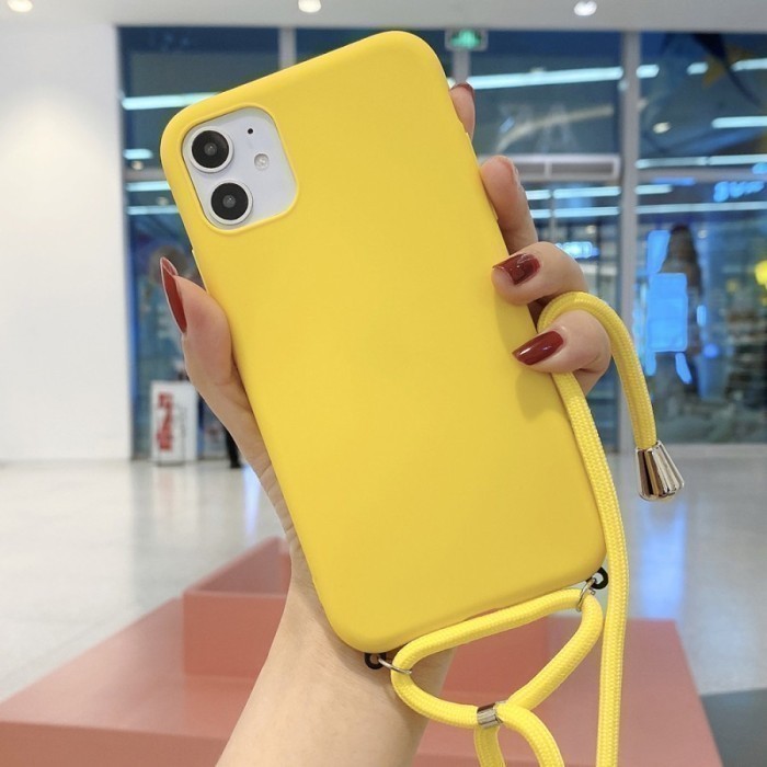 REALME C21 PREMIUM SILIKONE CASE LANYARD TALI SEWARNA