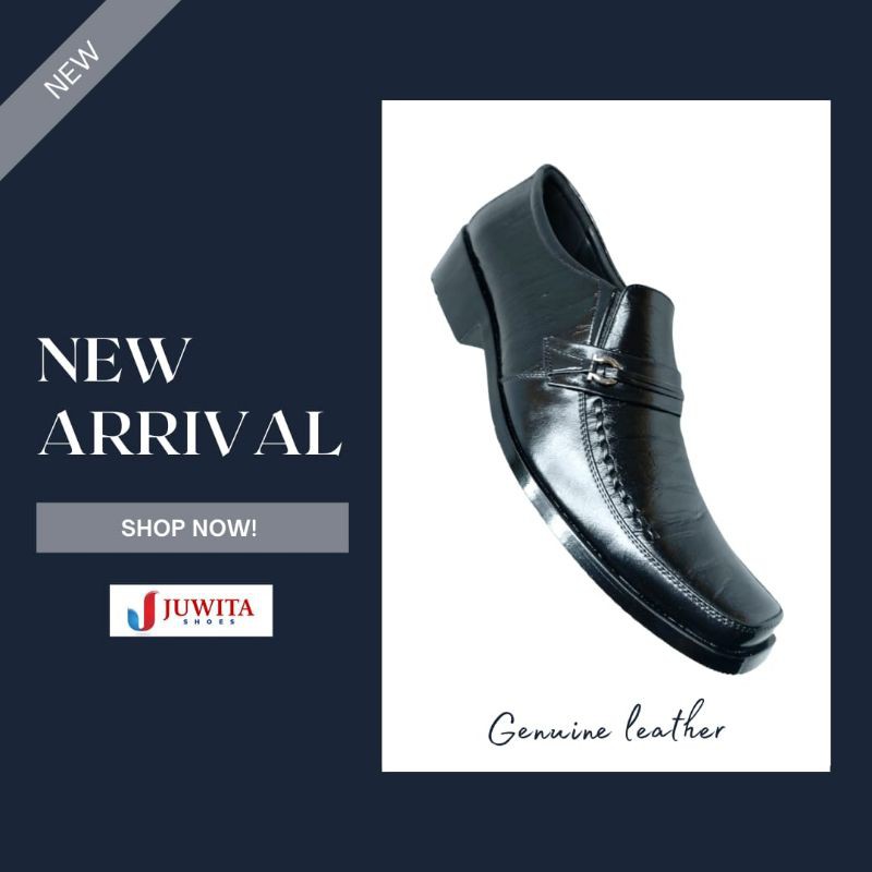 Sepatu pantofel pria asli kulit merk Leogaren