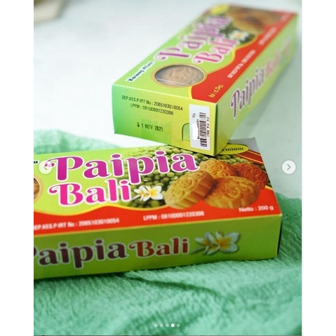 PAIPIA BALI PIA BALI RASA KACANG HIJAU/COKLAT ENAK LEMBUT ISI 6PCS FREE BUBBLEWRAP