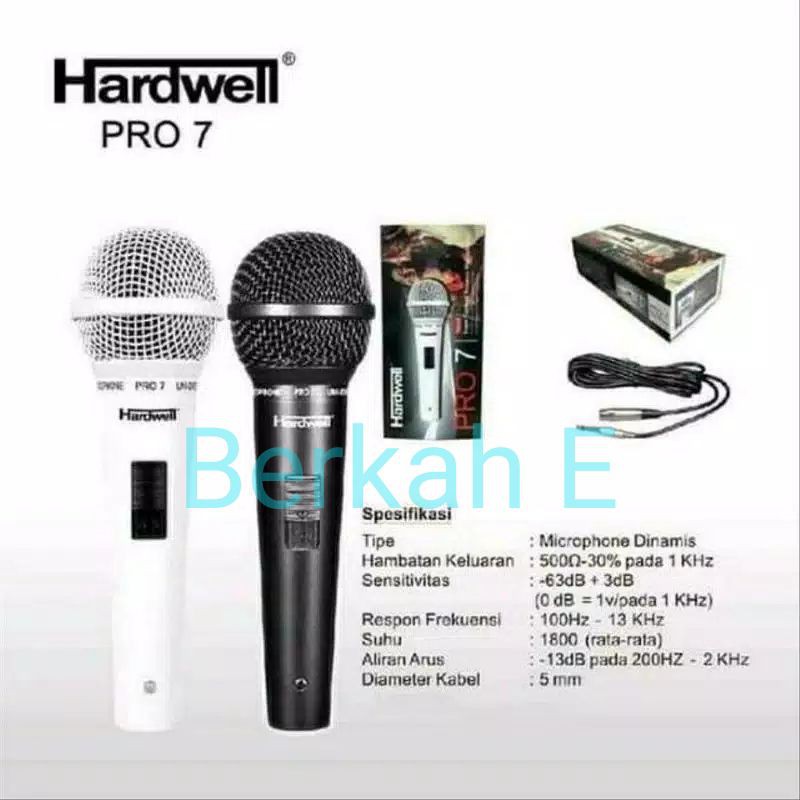 Mic kabel Hardwell PRO-7 Hitam/Putih Original