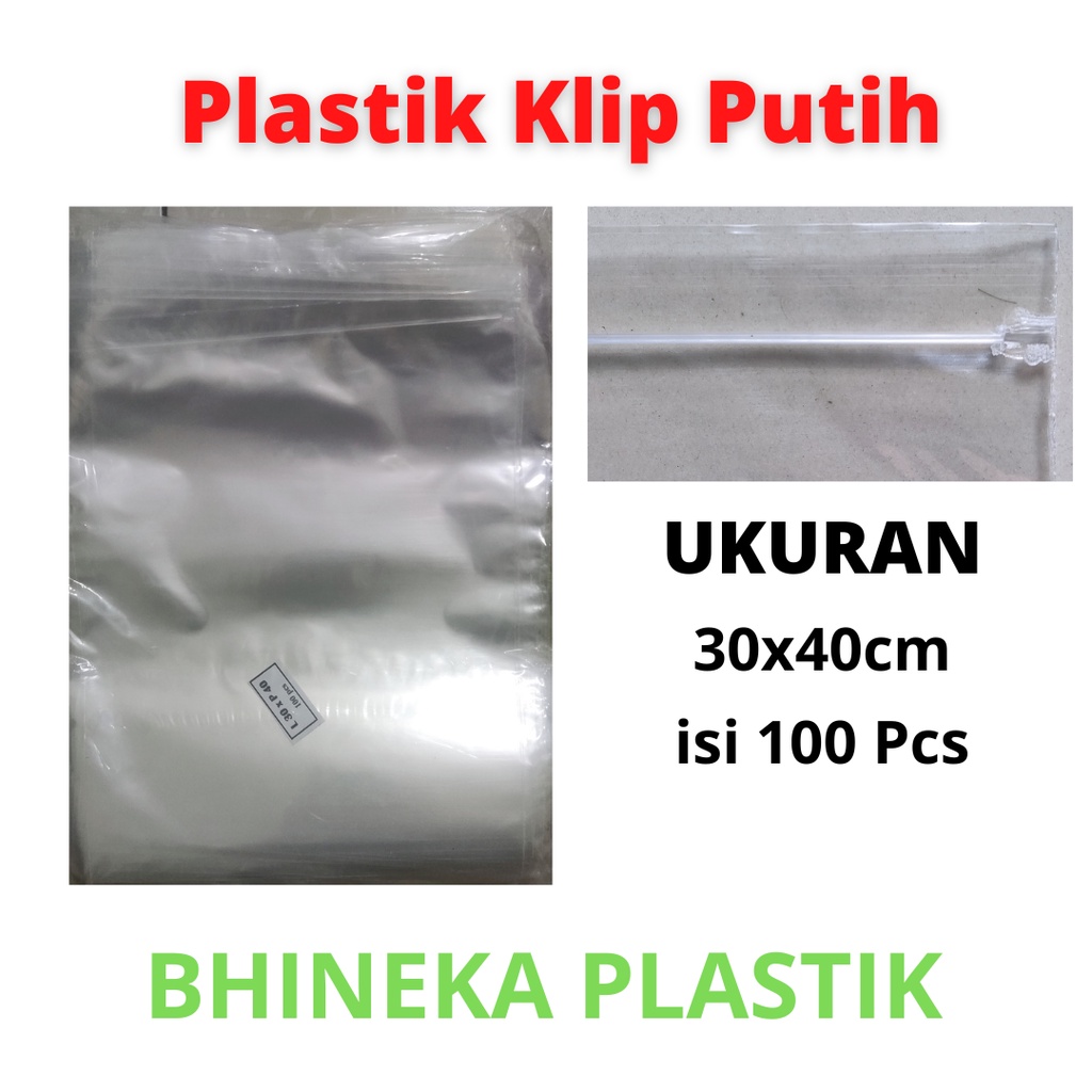 Plastik Klip Uk 30x40 cm - Plastik Zipper lock