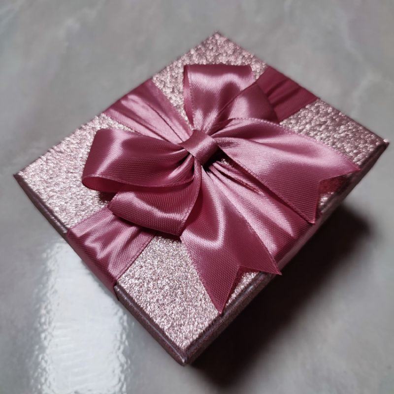 KOTAK KADO GLITTER PINK HARDBOX HAMPERS BOX