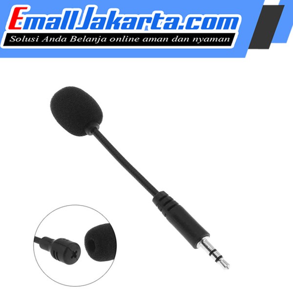 Mic Mikrofon Mini Jack 3.5mm fleksibel untuk Notebook Laptop