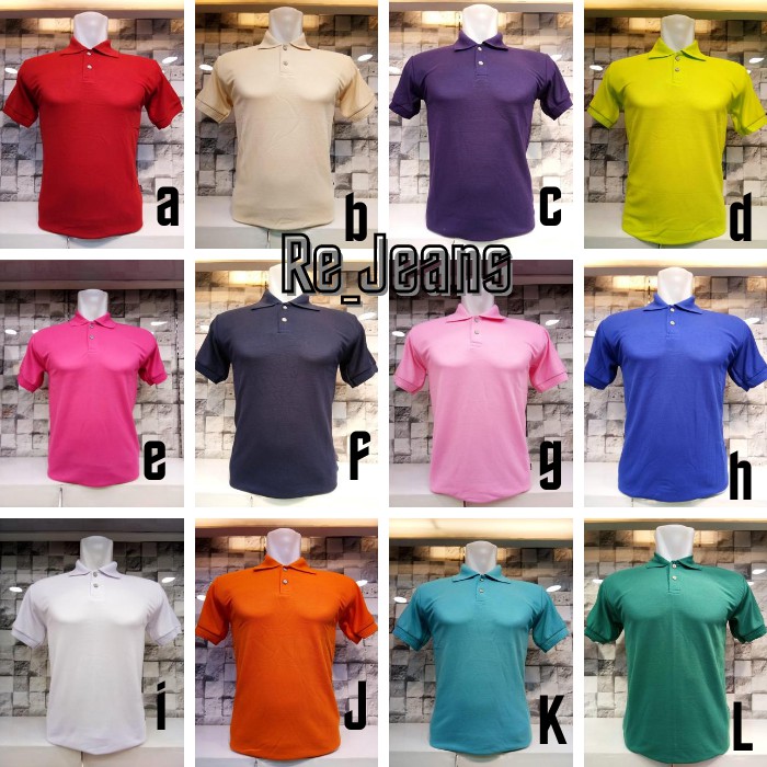 BAJU KAOS KERAH POLOS / BAJU POLO BAHAN KATUN LACOSTE POLOS MURAH