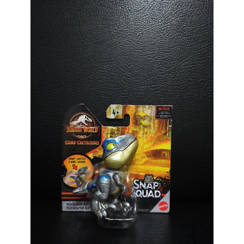 Mattel Jurassic World Snap Squad Velociraptor Blue