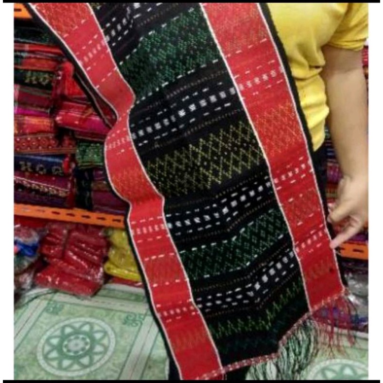 Hande-hande Tarutung Selendang wanita Adat Batak-Hitam-merah