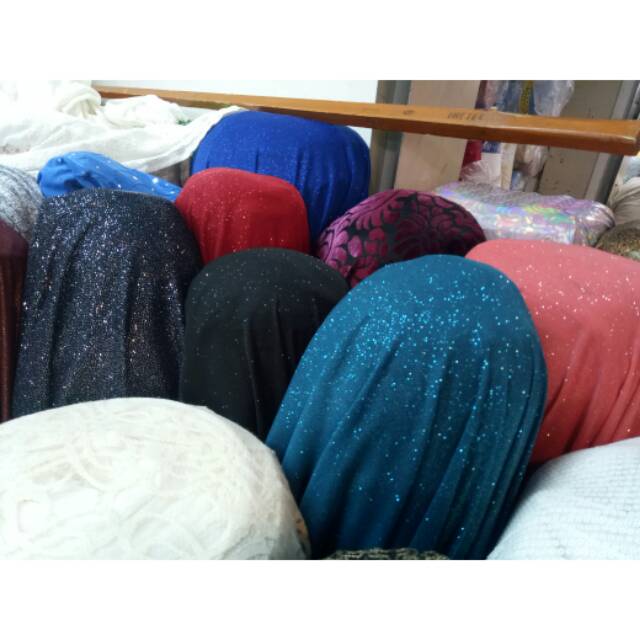 kain spandek gliter premium