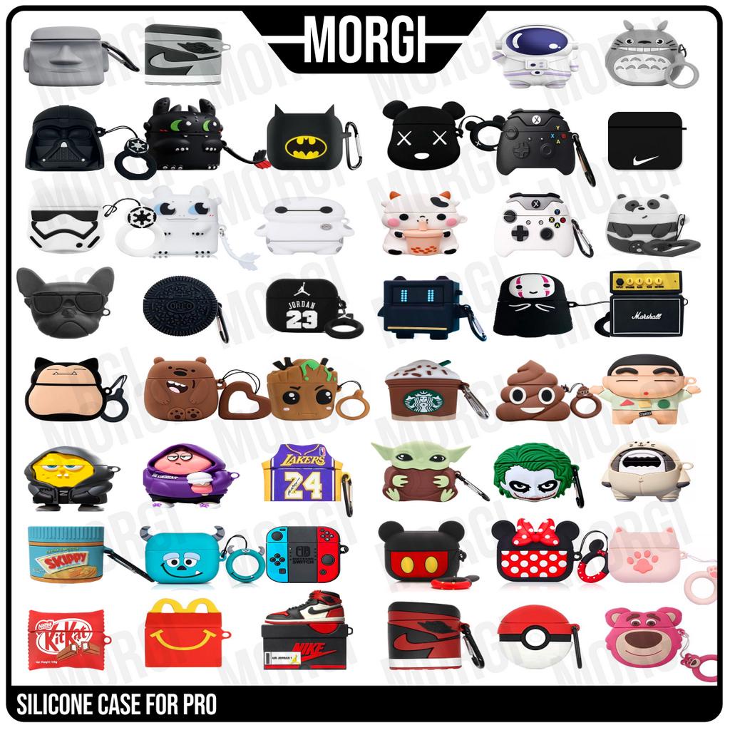 Case Airpods Pro Premium Lucu 3D Boba Toothless Baymax Hitam Nintendo Xbox Inpods 13 Airpro 2