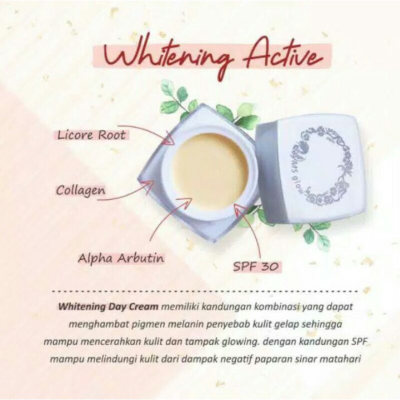 MS GLOW WHITENING DAY CREAM / CREAM PAGI MS GLOW / KRIM PAGI MS GLOW
