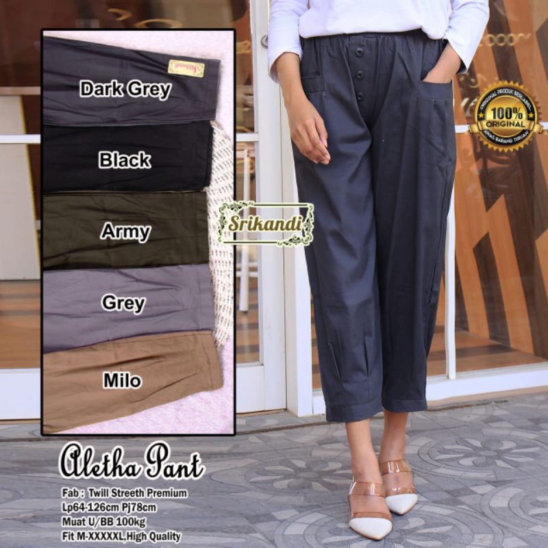 aletha pants celana baggy bahan by srikandi