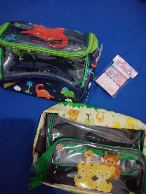 Tas Bekal Besar Satu Seleting Tas Bento Spiderman Little Star Simba Sekolah Anak Lunch Box Bag