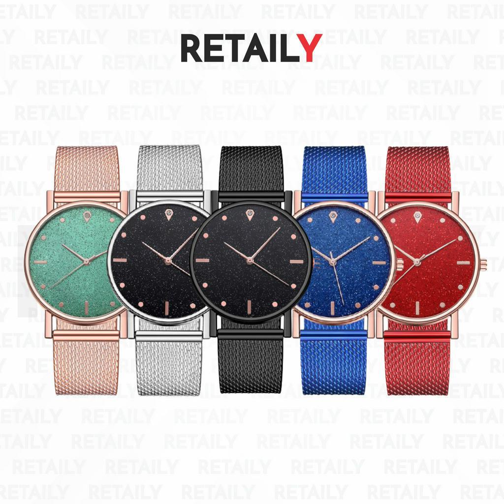 Retaily J175 Jam Tangan Rantai Wanita Jam Analog Glossy Watch