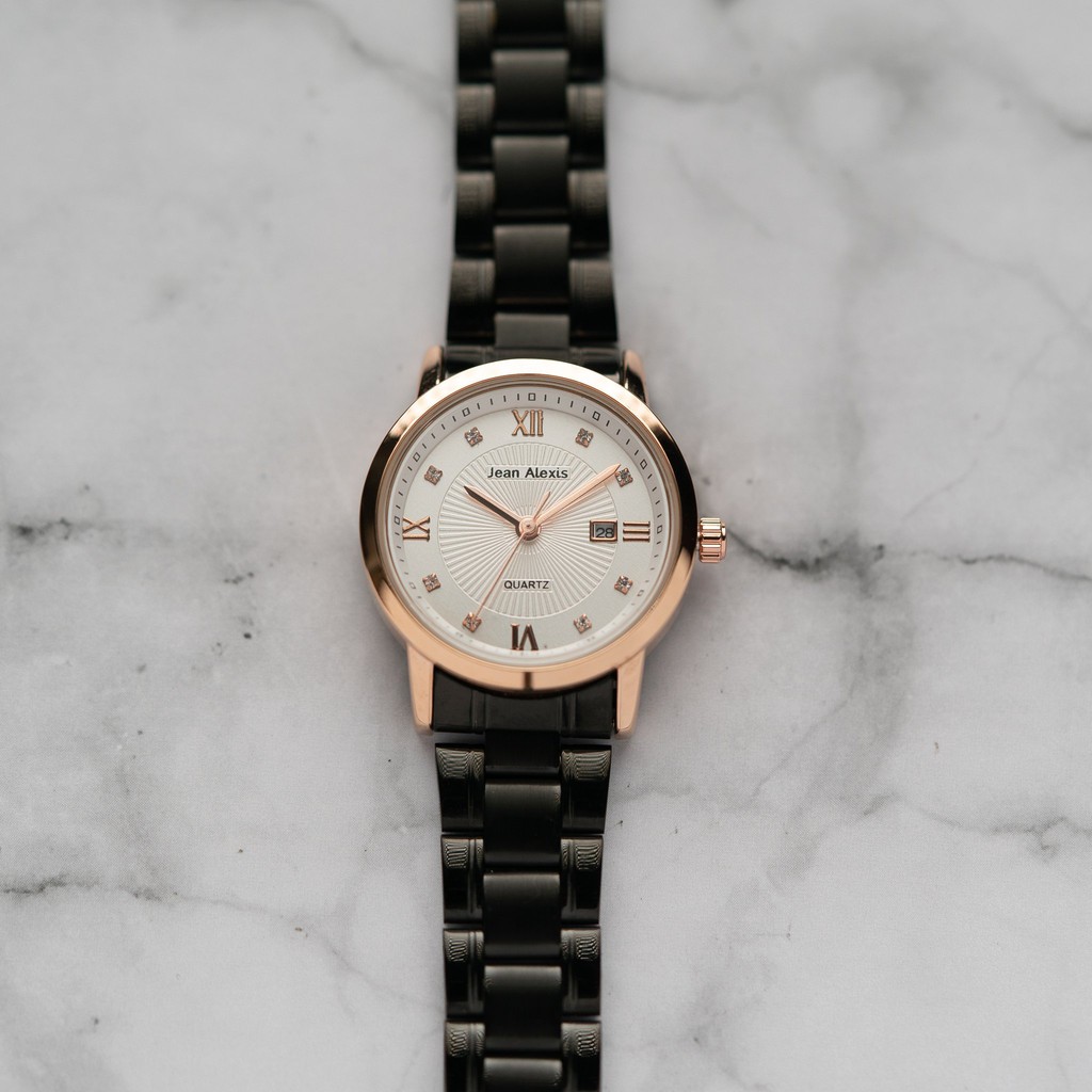 Jam Tangan Rantai Wanita Cewek Jean Alexis GARTH LHST JA102 - White Dial (30mm)