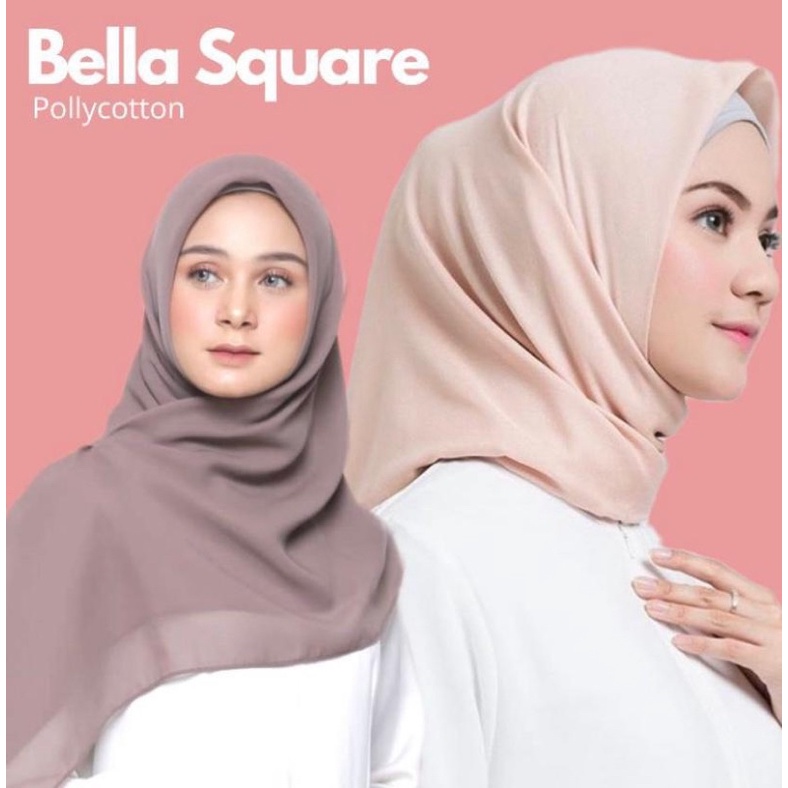 HIJAB BELLA SQUARE 10PCS/ HIJAB SEGI EMPAT VOAL/ BELLA SQUARE GROSIR TERMURAH