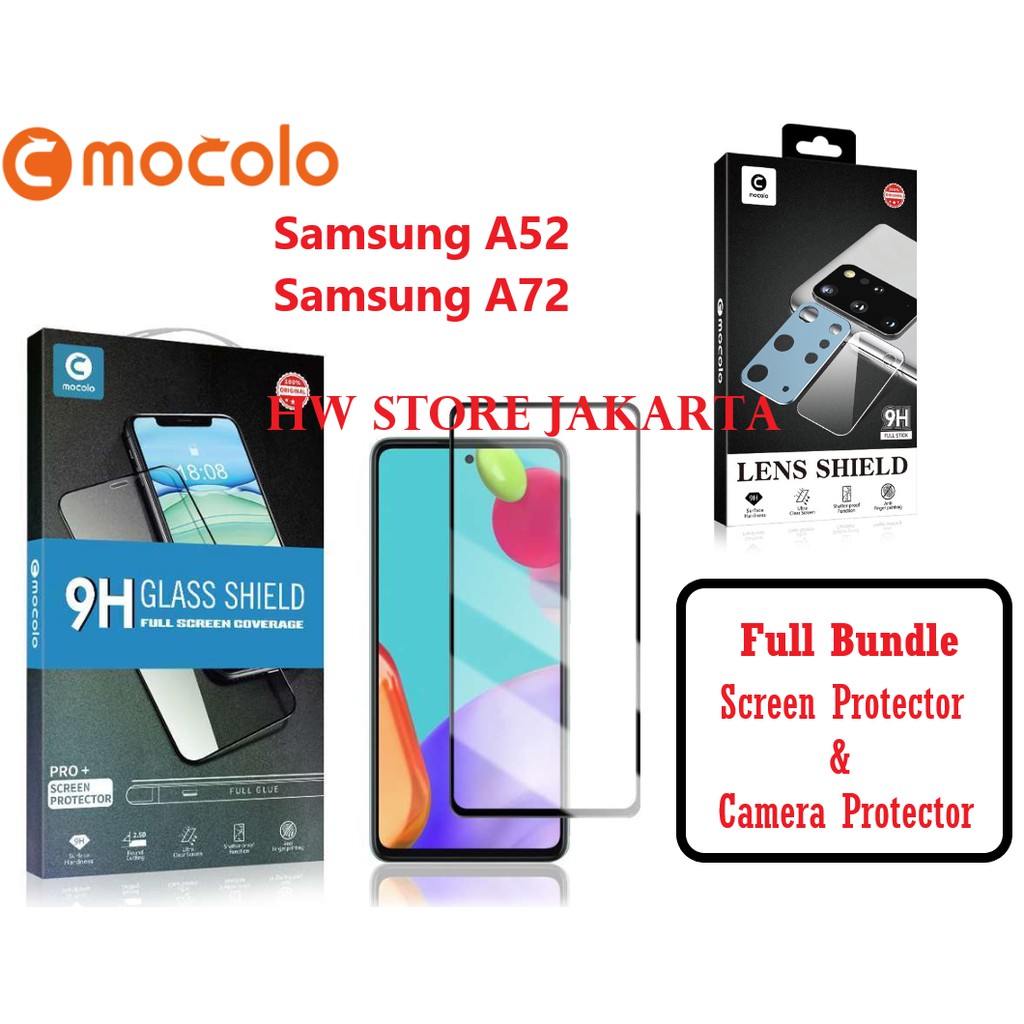 Original Mocolo Tempered Glass Samsung A52 / A72 Screen Protector / Camera Lens Protector