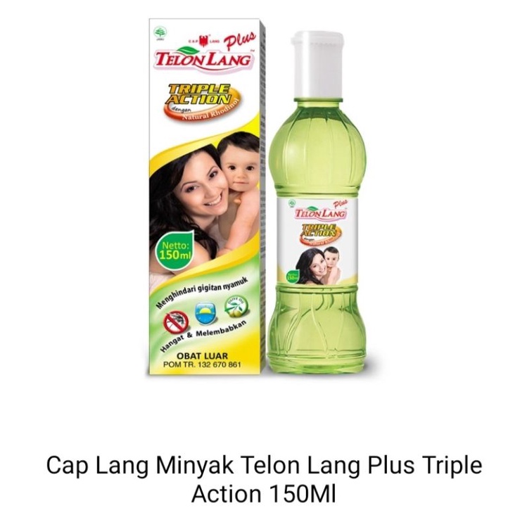 Cap Lang Minyak Telon Lang Plus triple Action 150ml