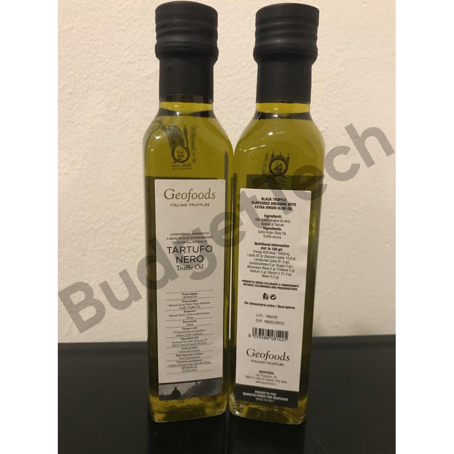 

Premium Black Truffle Oil 250 ml Geofoods imported Italy Tartufo Nero
