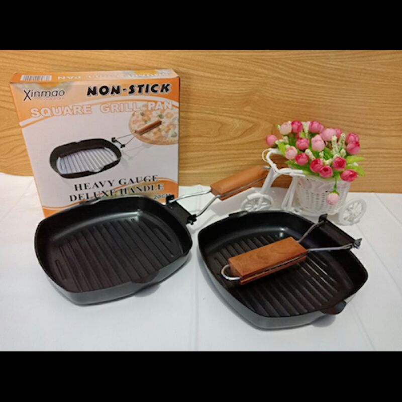 Square Grill Pan Teflon non stick frying pan wajan mini panci
