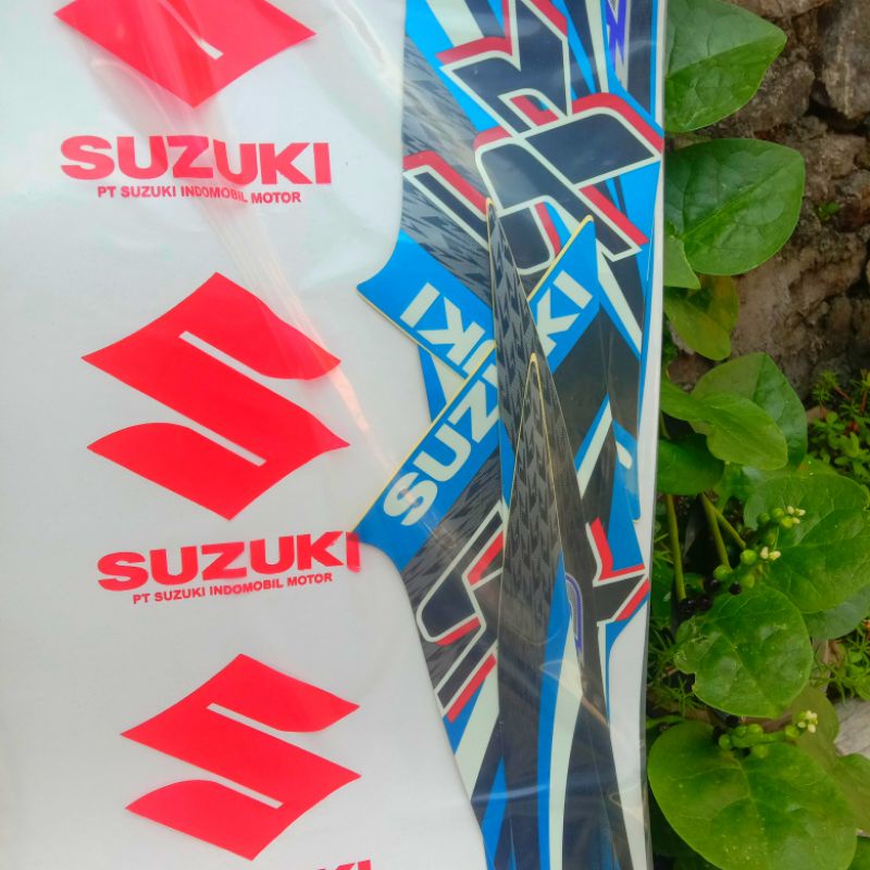 STRIPING STIKER LIST BODY SUZUKI SHOOTER SR FI 115 BIRU 2013 ORIGINAL SGP