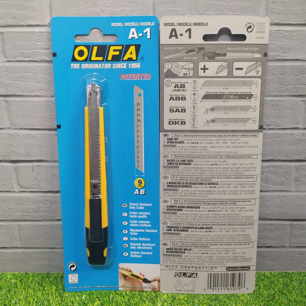 

OLFA A-1 Pisau Cutter 9 mm Standard Duty Knife