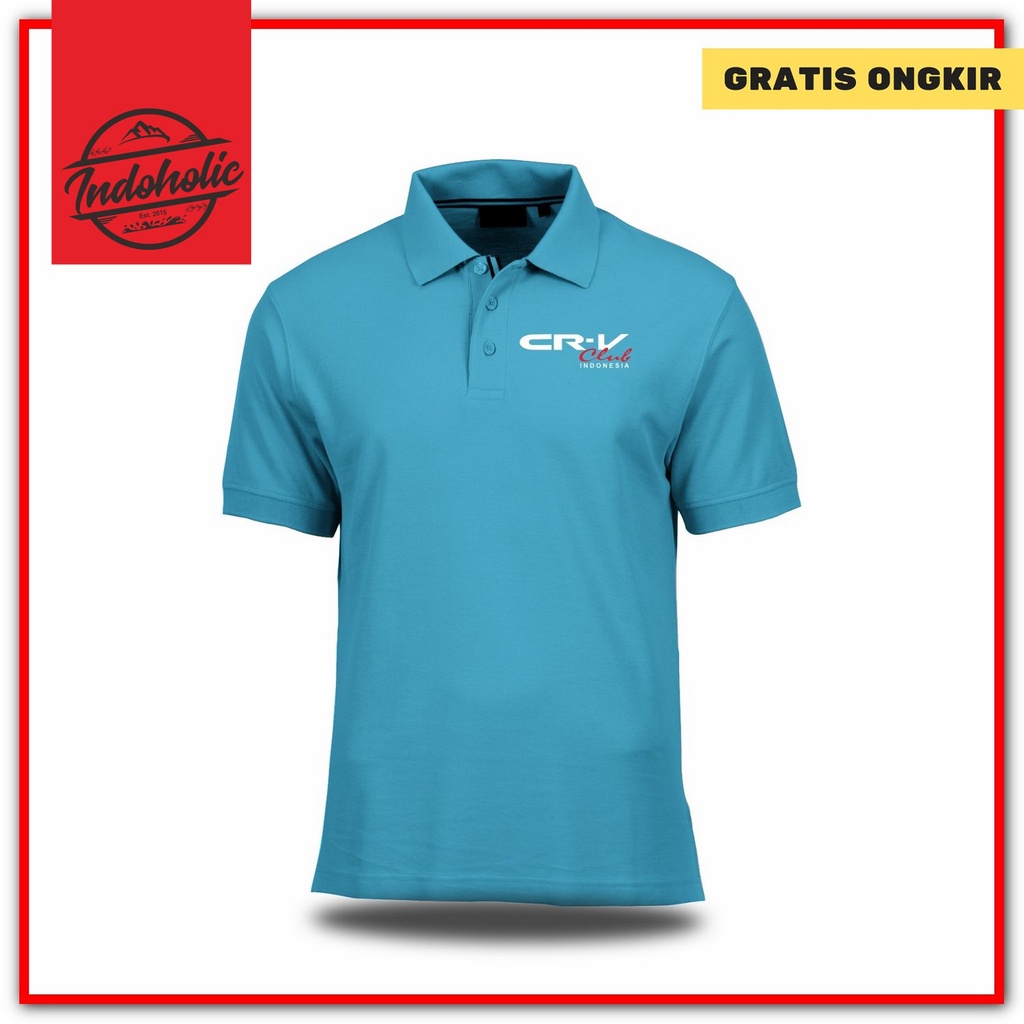 Indoholic Atasan Baju Pakaian Pria Kaos Kerah Polo Shirt Poloshirt Olahraga Sport Otomotif Wanita Original Katun Pique 100% CRV AGYA  AVANZA XENIA XPANDER