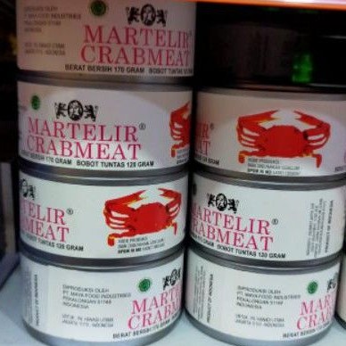 

martelir crabmeat 125 gram kepiting dalam kaleng