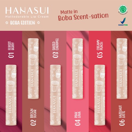 HANASUI Mattedorable Lip Cream | BOBA Edition