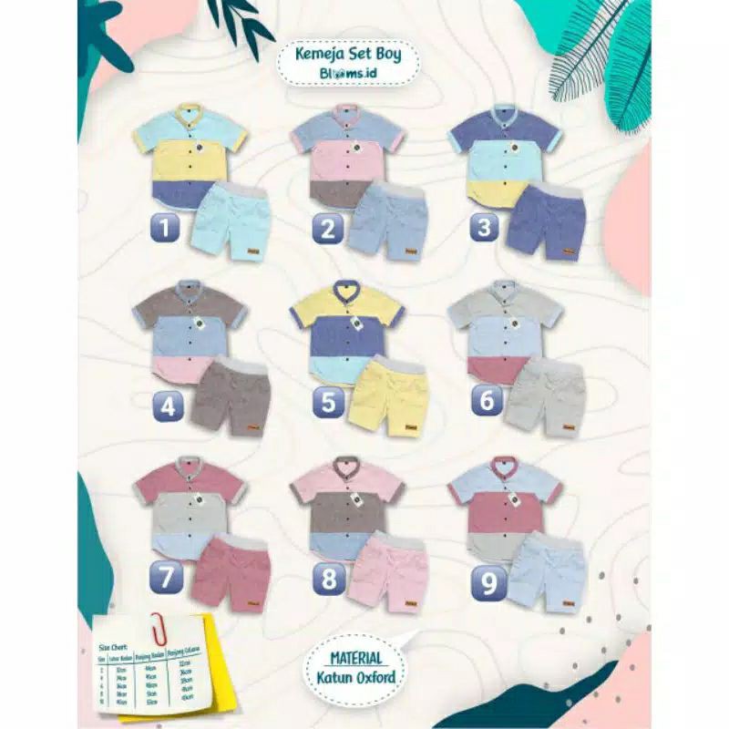 SETELAN KEMEJA BLOOMS.ID