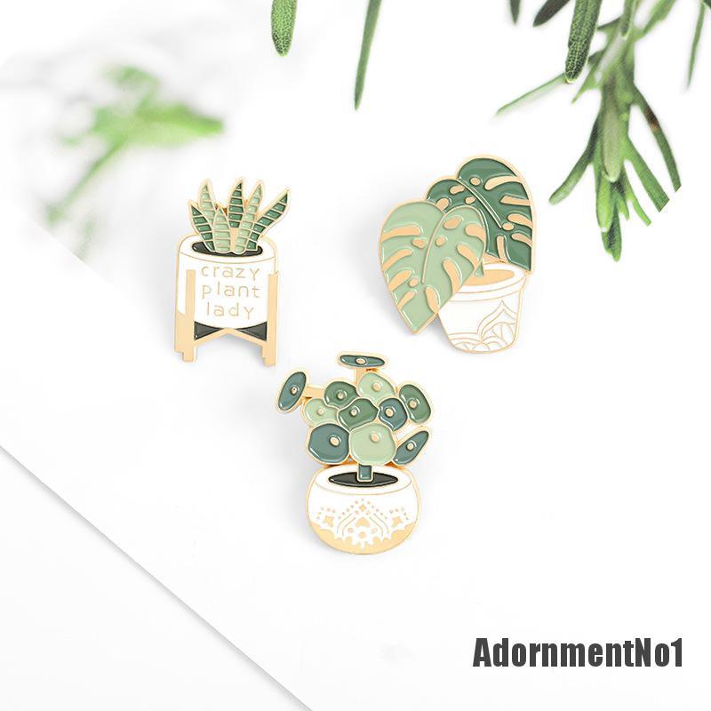 (Adornmentno1) Bros Pin Enamel Desain Tanaman Monstera I Love You