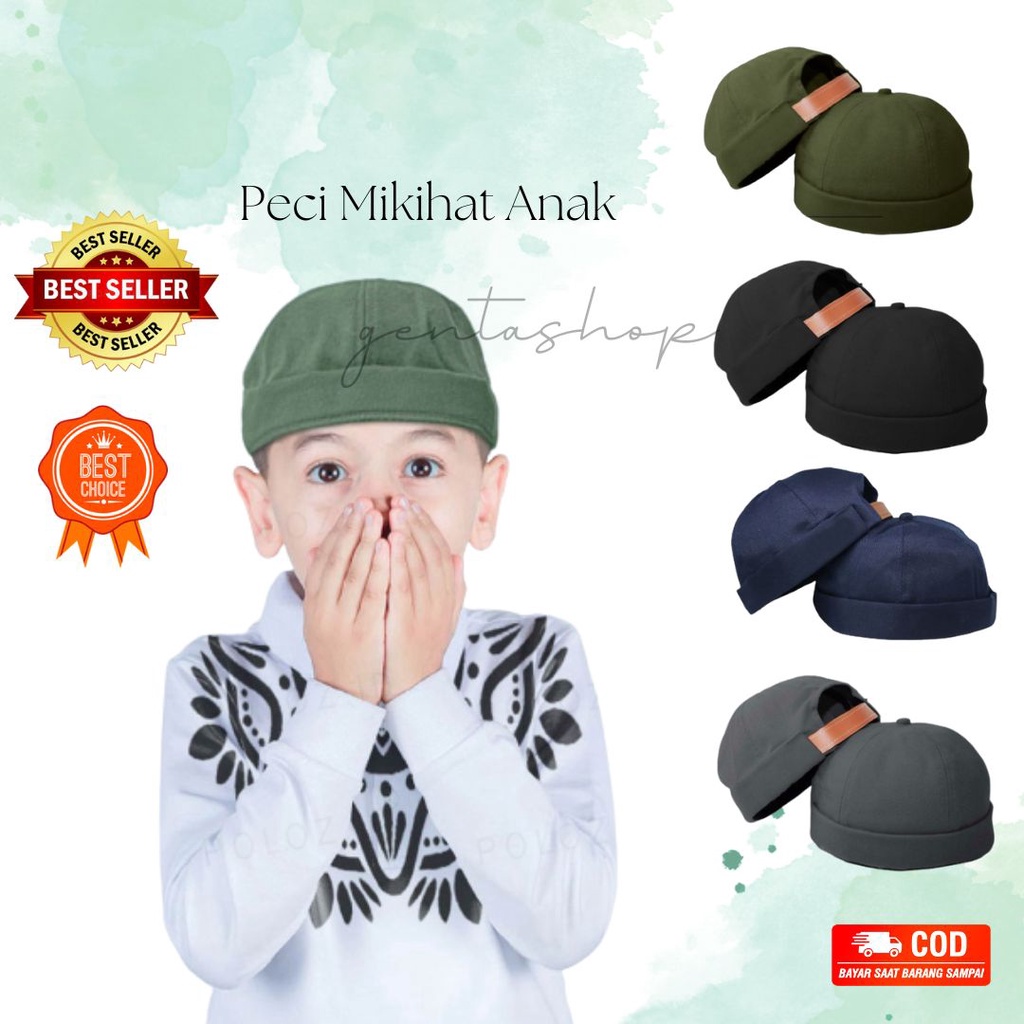 Topi Peci Miki Hat POLOS untuk BALITA dan ANAK