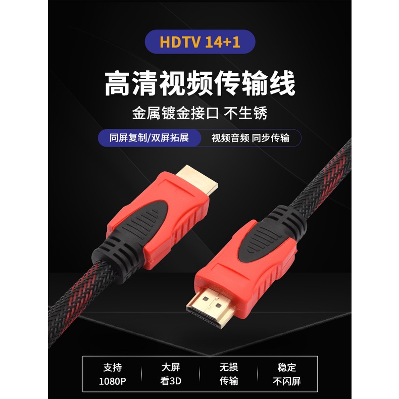 Kabel HDMI to HDMI Cable male to male 1,5 meter Nylon High Speed Proyektor multimedia untuk komputer PC laptop tv kuat tebal  hdmi to hdmi