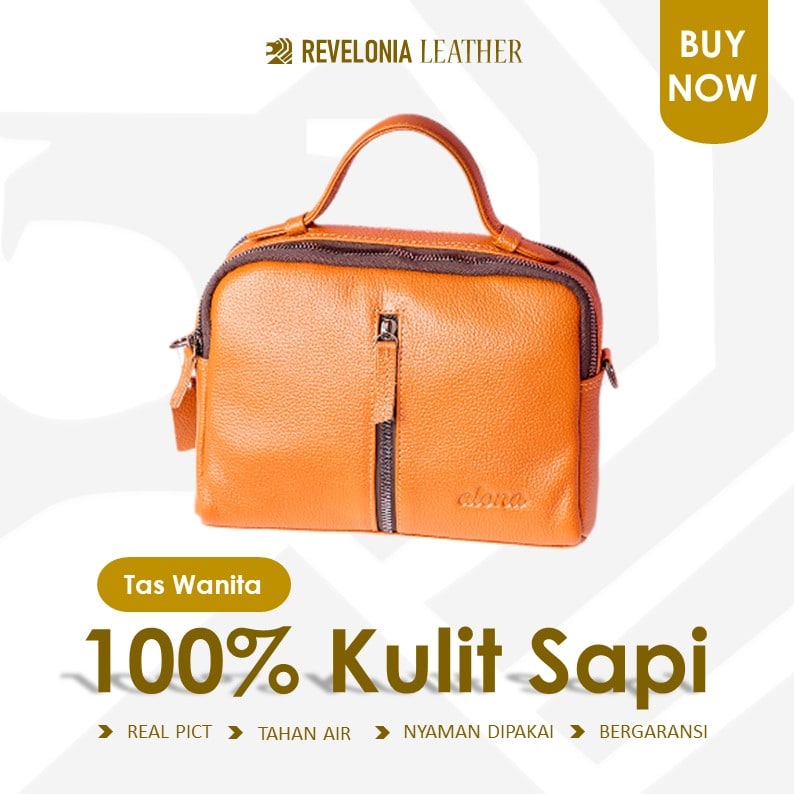 Tas Kulit Wanita ALONA Tas Selempang Wanita Kulit Sapi Asli Tas Kulit Sapi Asli Tas kulit Berkualita