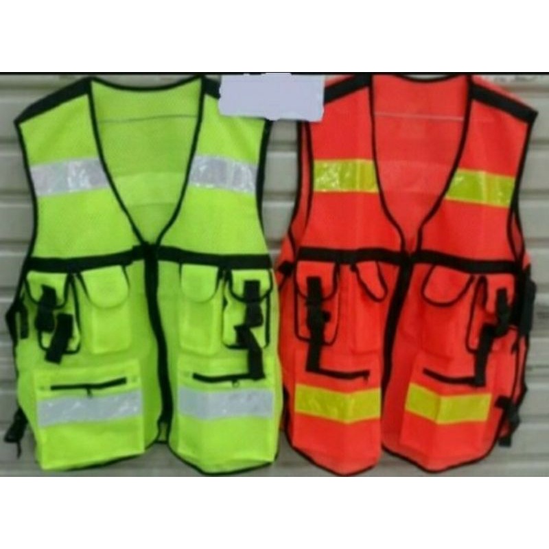 ROMPI SAFETY VEST 6 KANTONG ROMPI JARING 6 KANTUNG