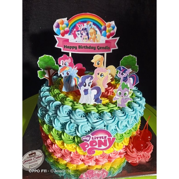 

kue ulang tahun kuda pony/birthday cake/kue tart tema perempuan