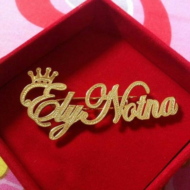 Bros nama mahkota grafir gold bros dagu bros jilbab