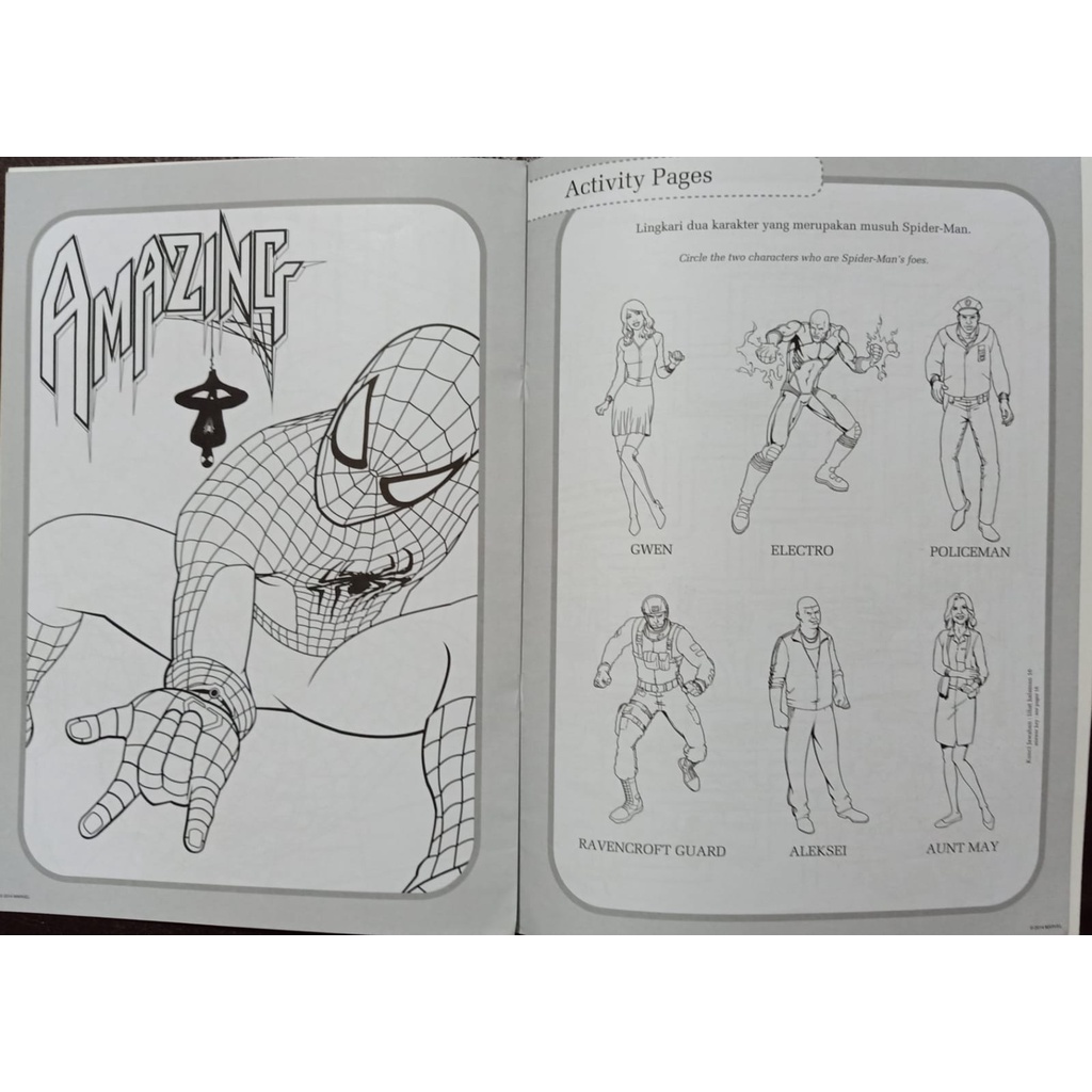 Buku Mewarnai & Aktivitas/ Coloring Book Marvel Spiderman 2 