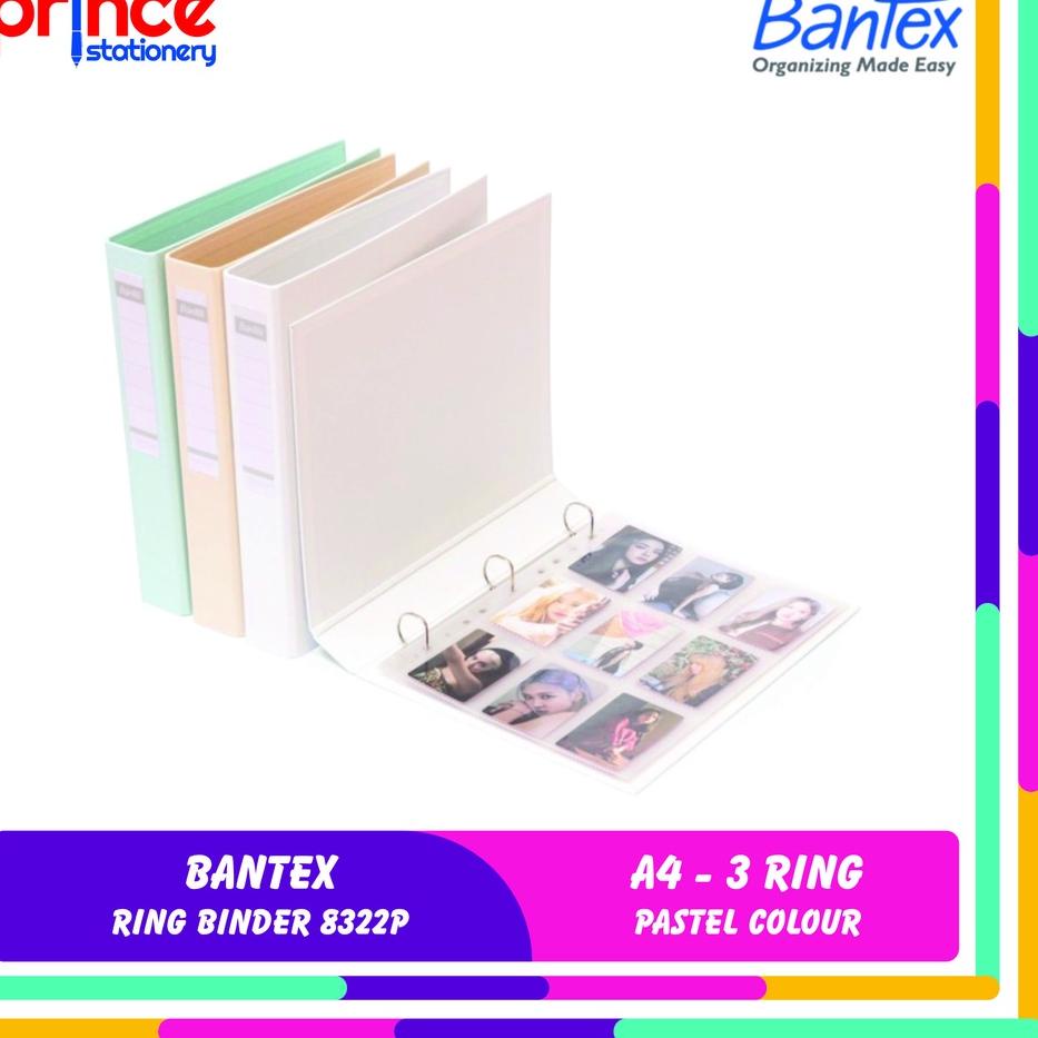 

Miliki - BANTEX PHOTOCARD ALBUM 3 RING BINDER A4 PASTEL COLOUR 8322P ✔