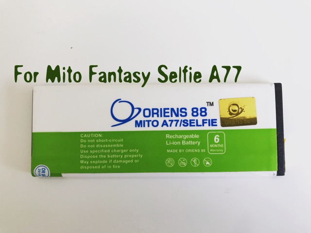 (P) Baterai batre battery Mito Fantasy Selfie A77 double power/IC oriens88