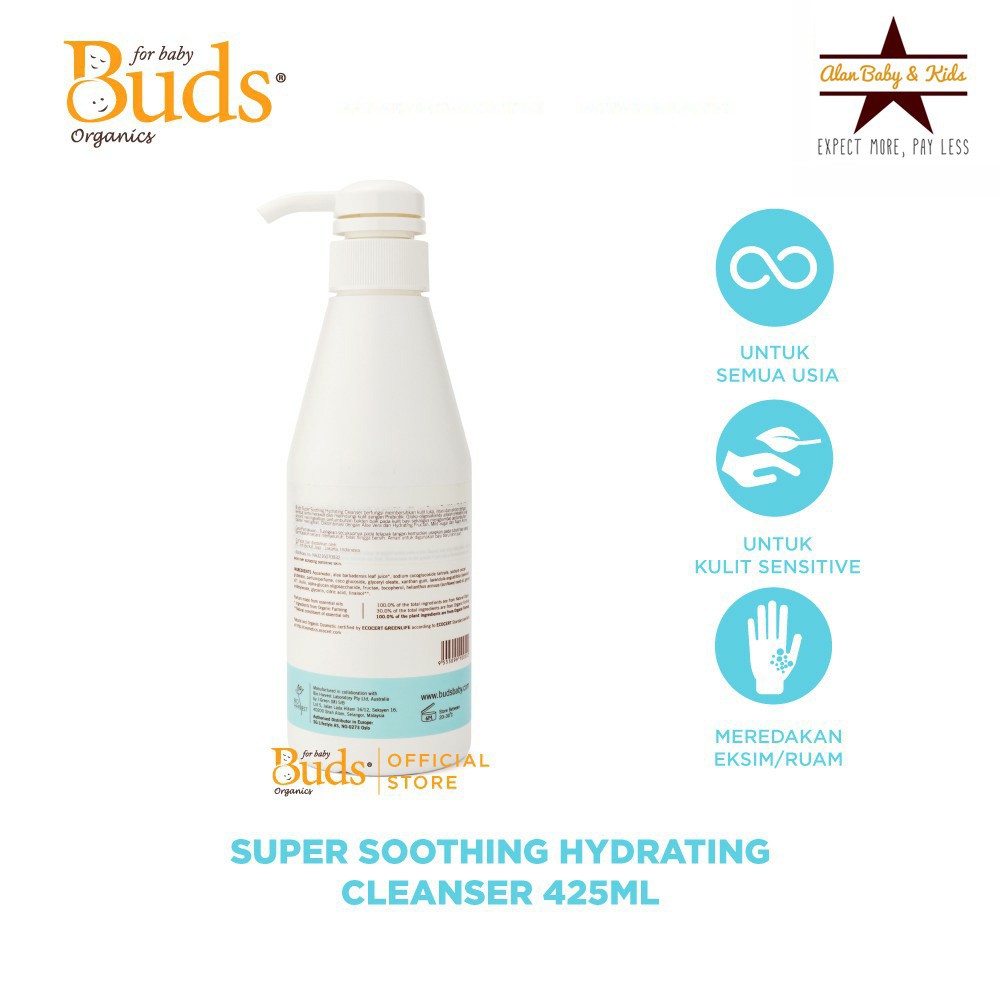 Buds Organic Super Sooting Hydrating Cleanser 425ml