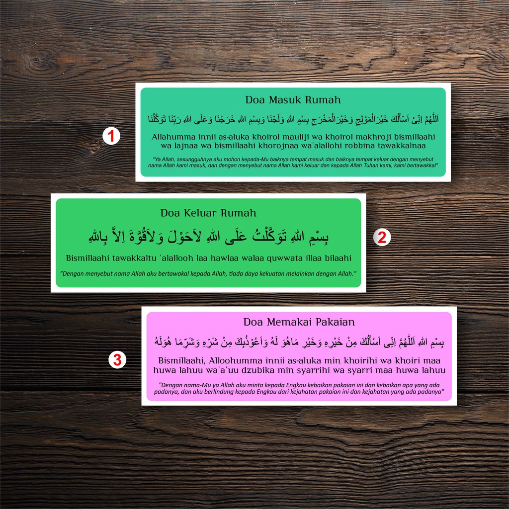 

Sticker Waterproof Doa Masuk Rumah Keluar Rumah Doa Berpakaian